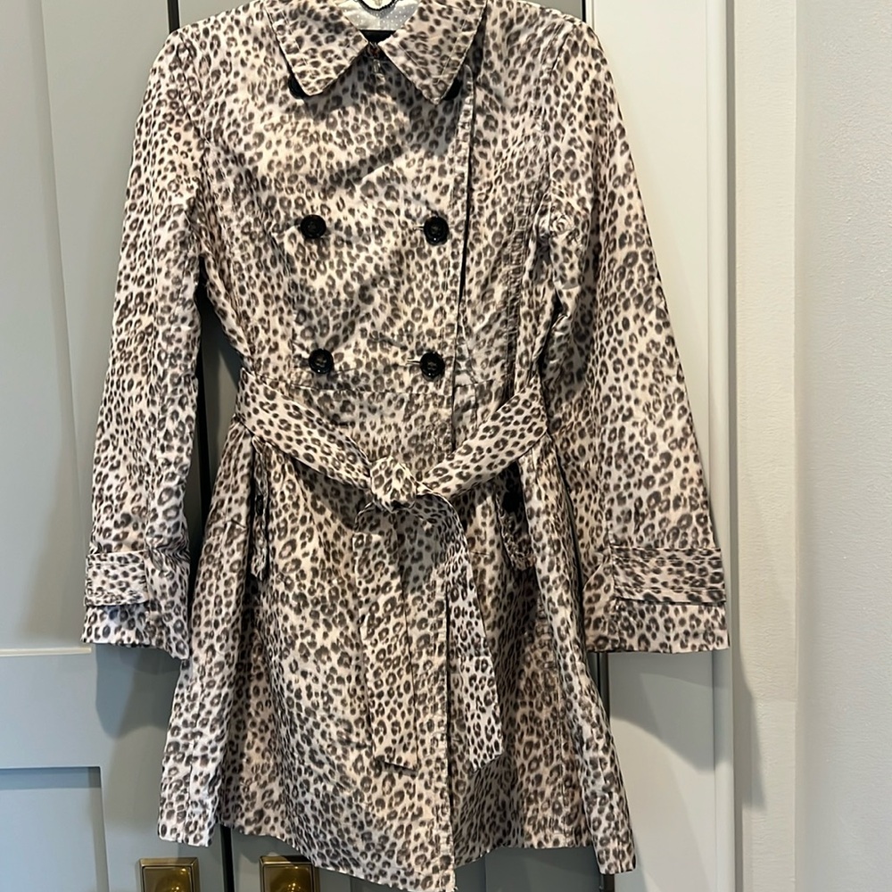 Leopard Print Trench Coat